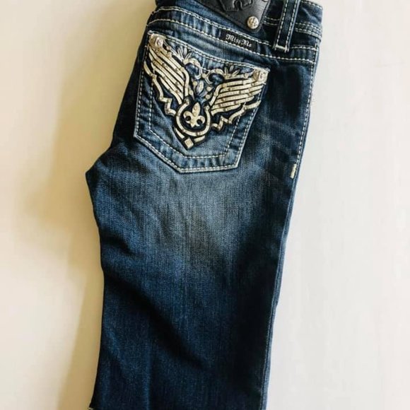 Miss Me girls bermuda shorts jeans 14 - Picture 3 of 5